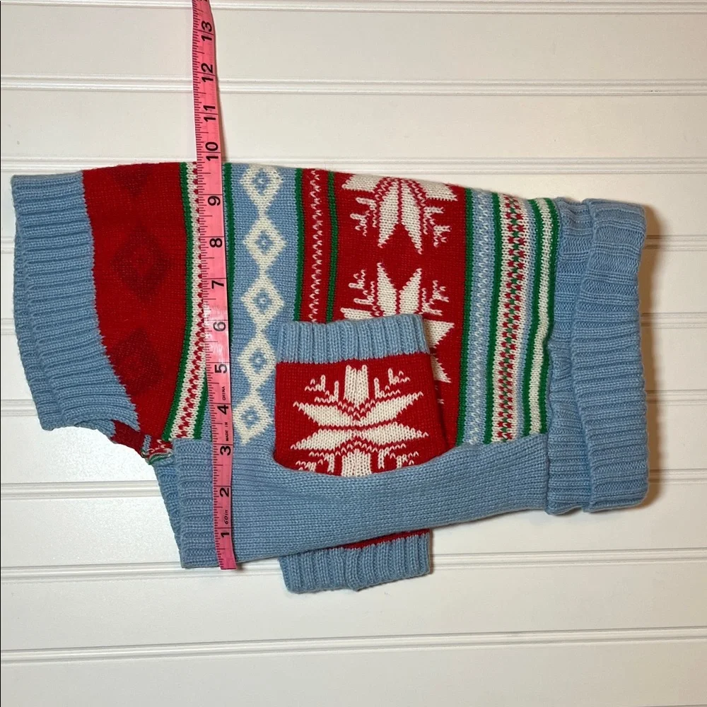 Merry Makings Fair Isle Dog holiday festive sweater size M